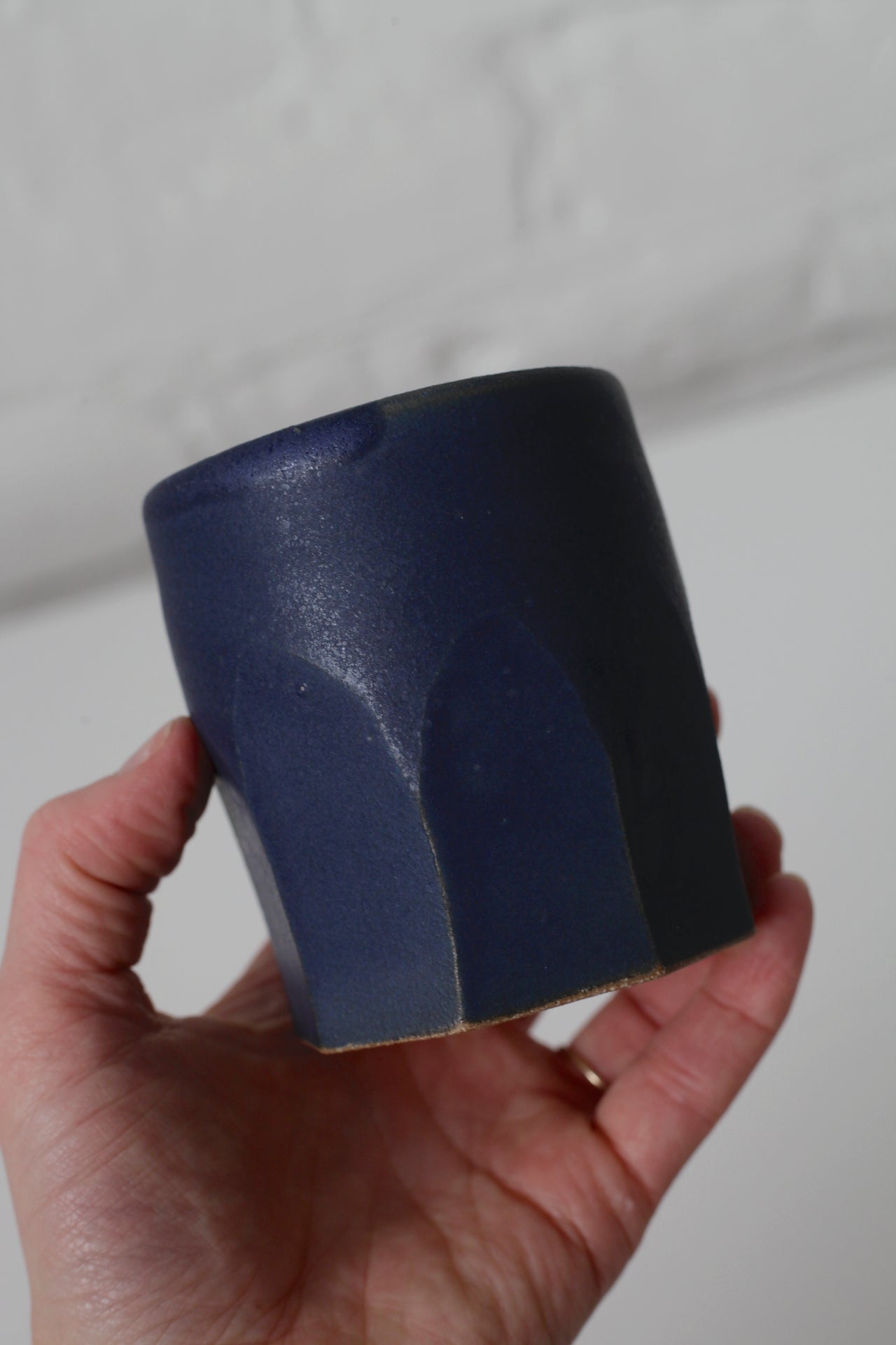 Sheldon Faceted Tumbler Indigo