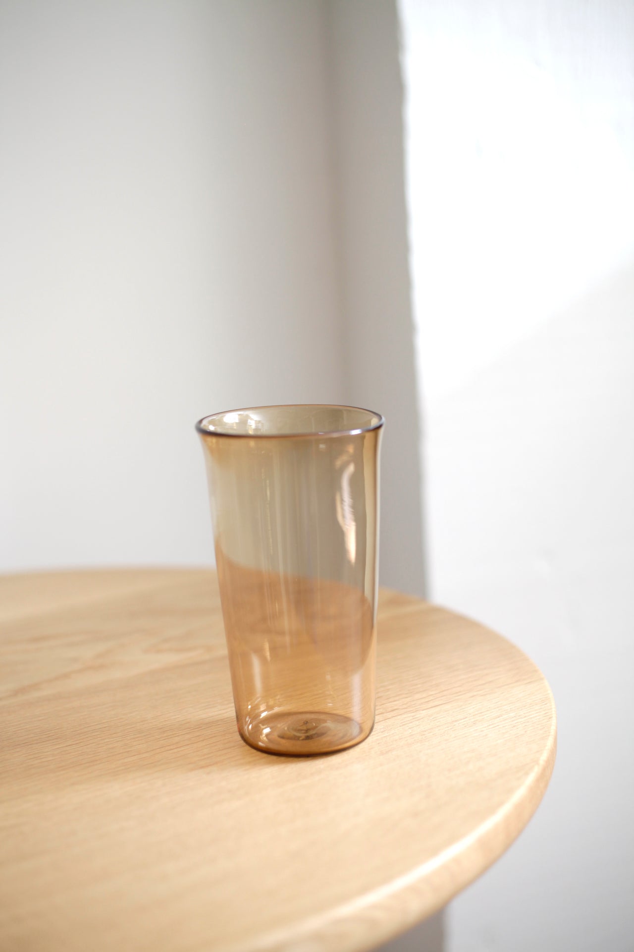 Handblown Beer Glass Walnut Set of Four