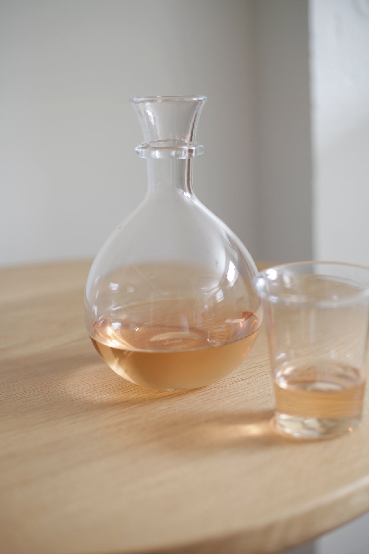 Handblown Glass Wine Carafe Clear