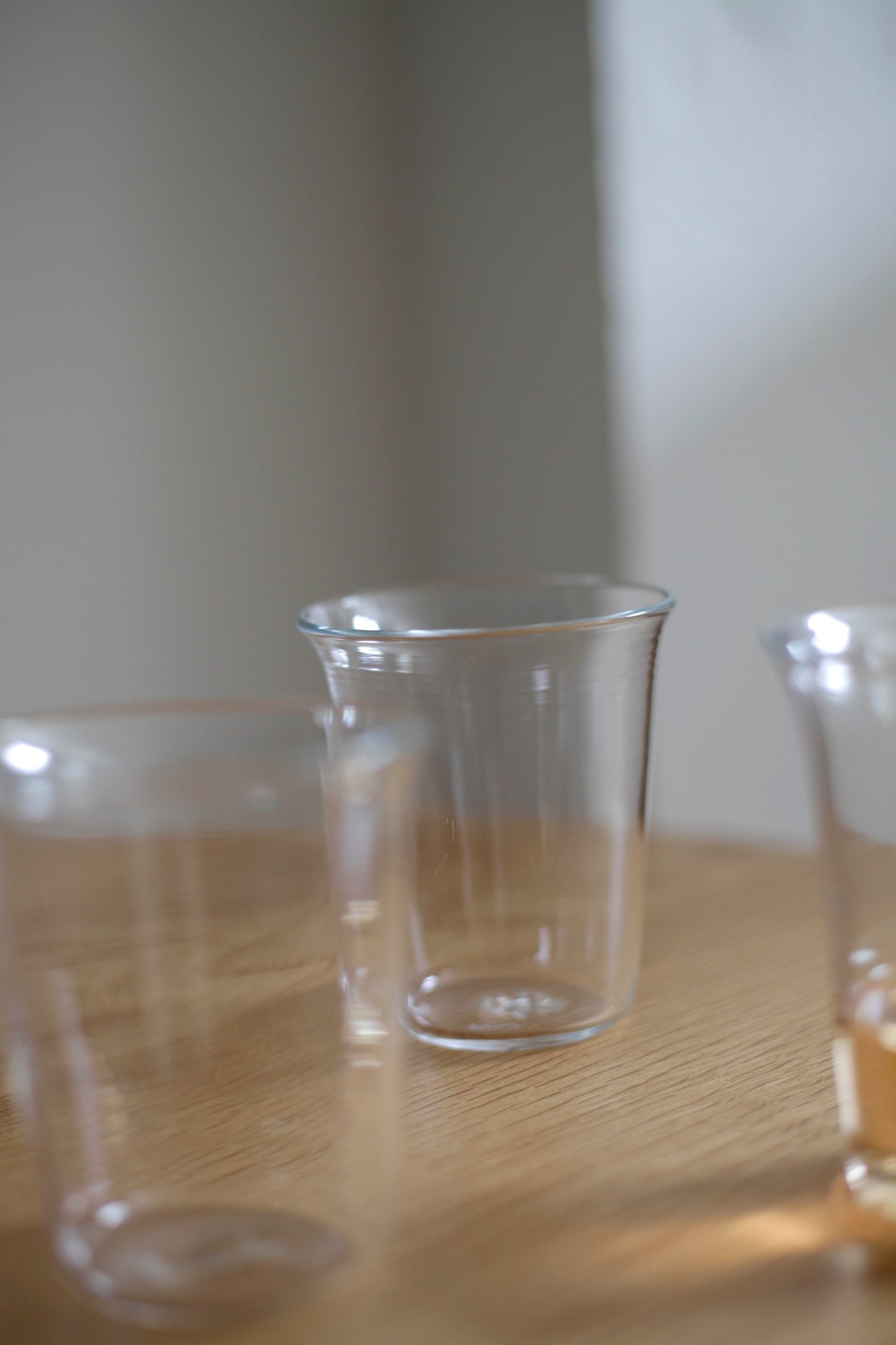 Handblown Glass Tumblers Clear Set of Four