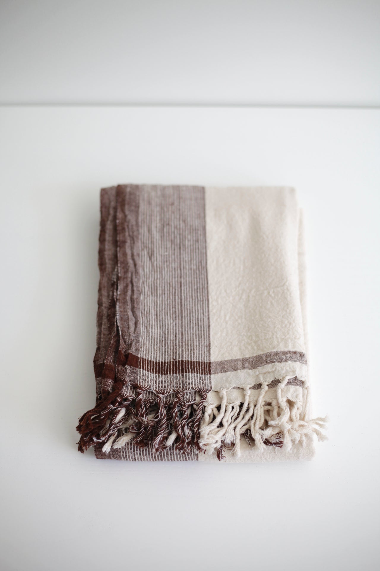 Brown Stripe Bath Towel