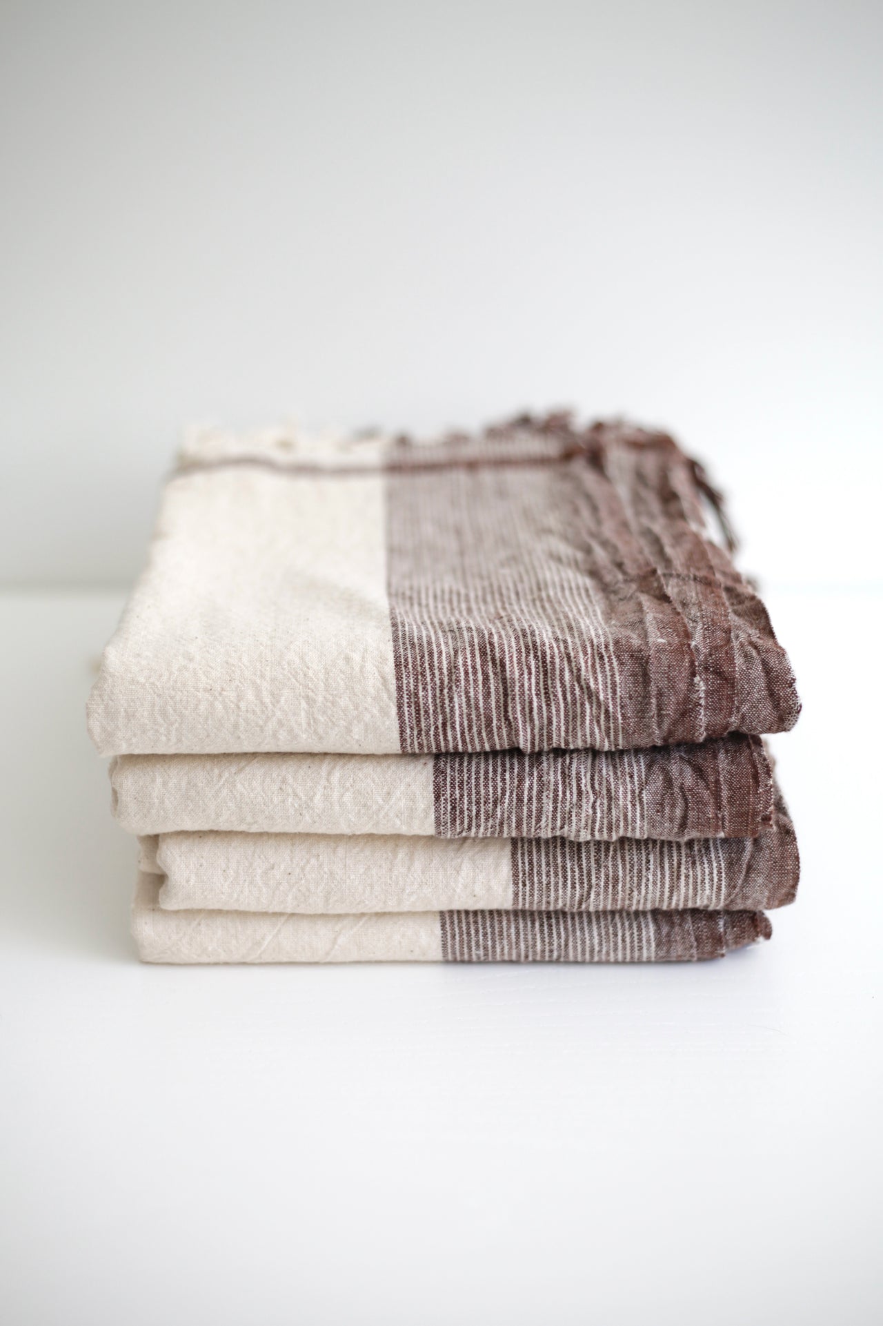 Brown Stripe Bath Towel