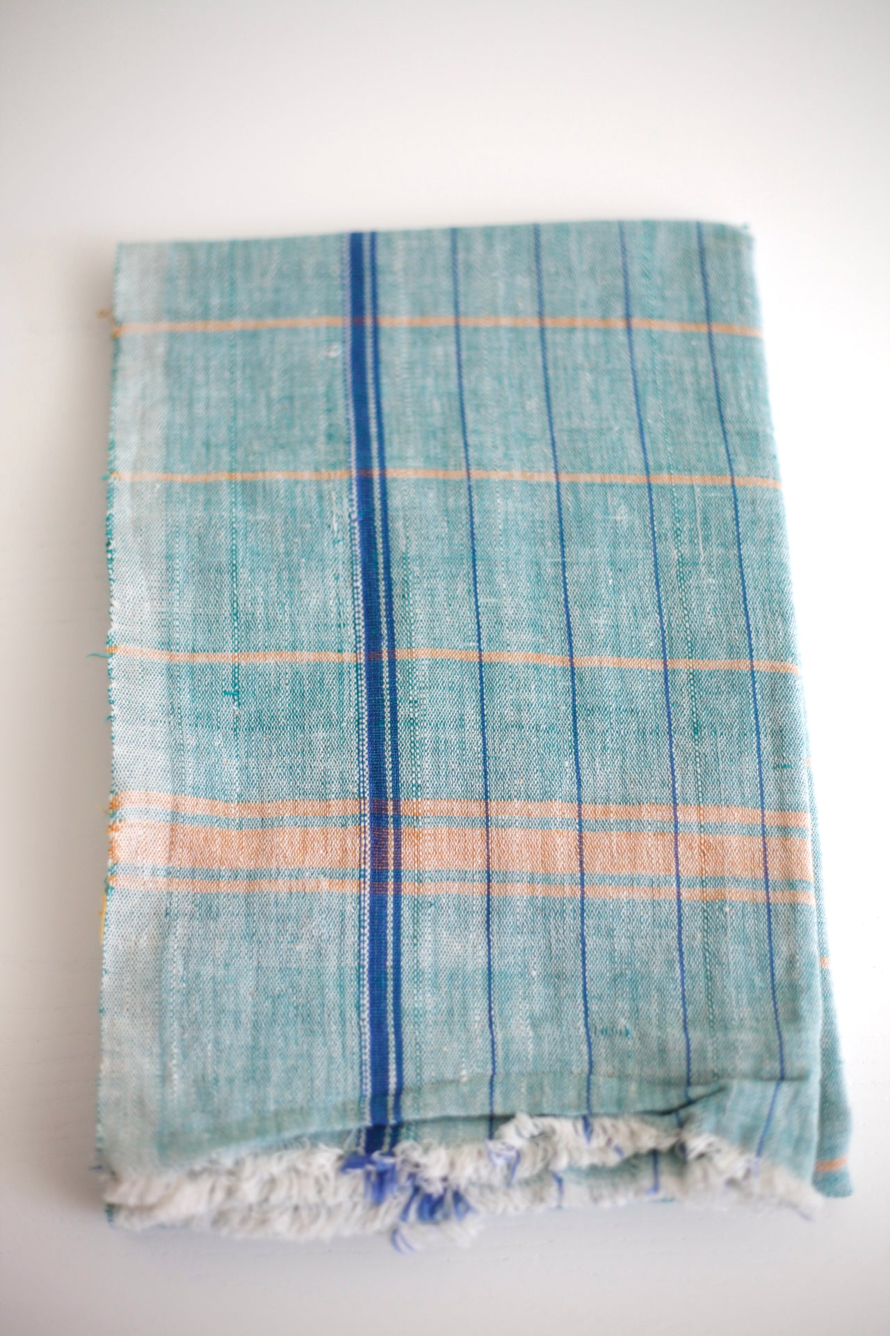 Indian Khadi Textile Bright Windowpane