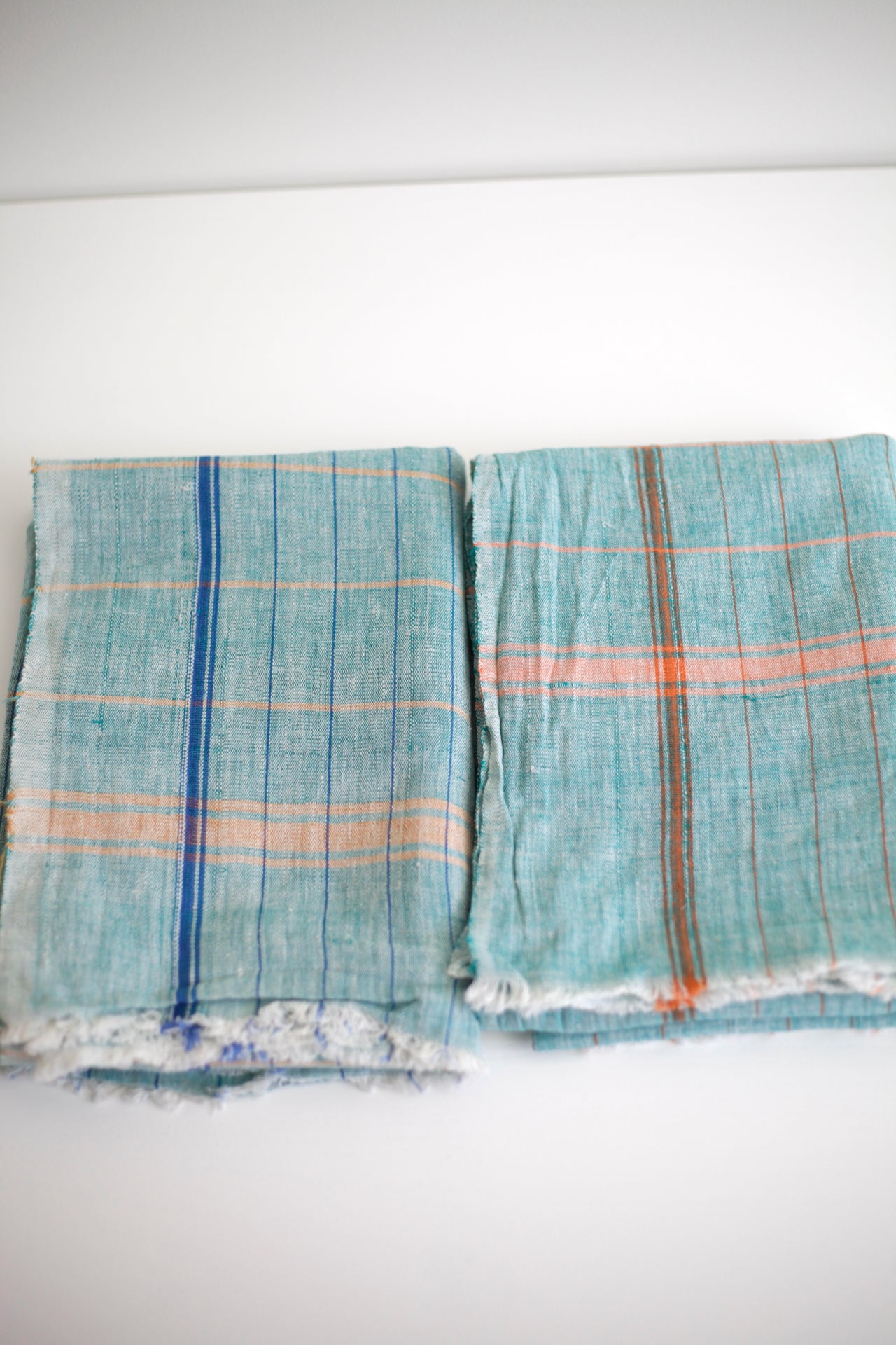 Indian Khadi Textile Bright Windowpane