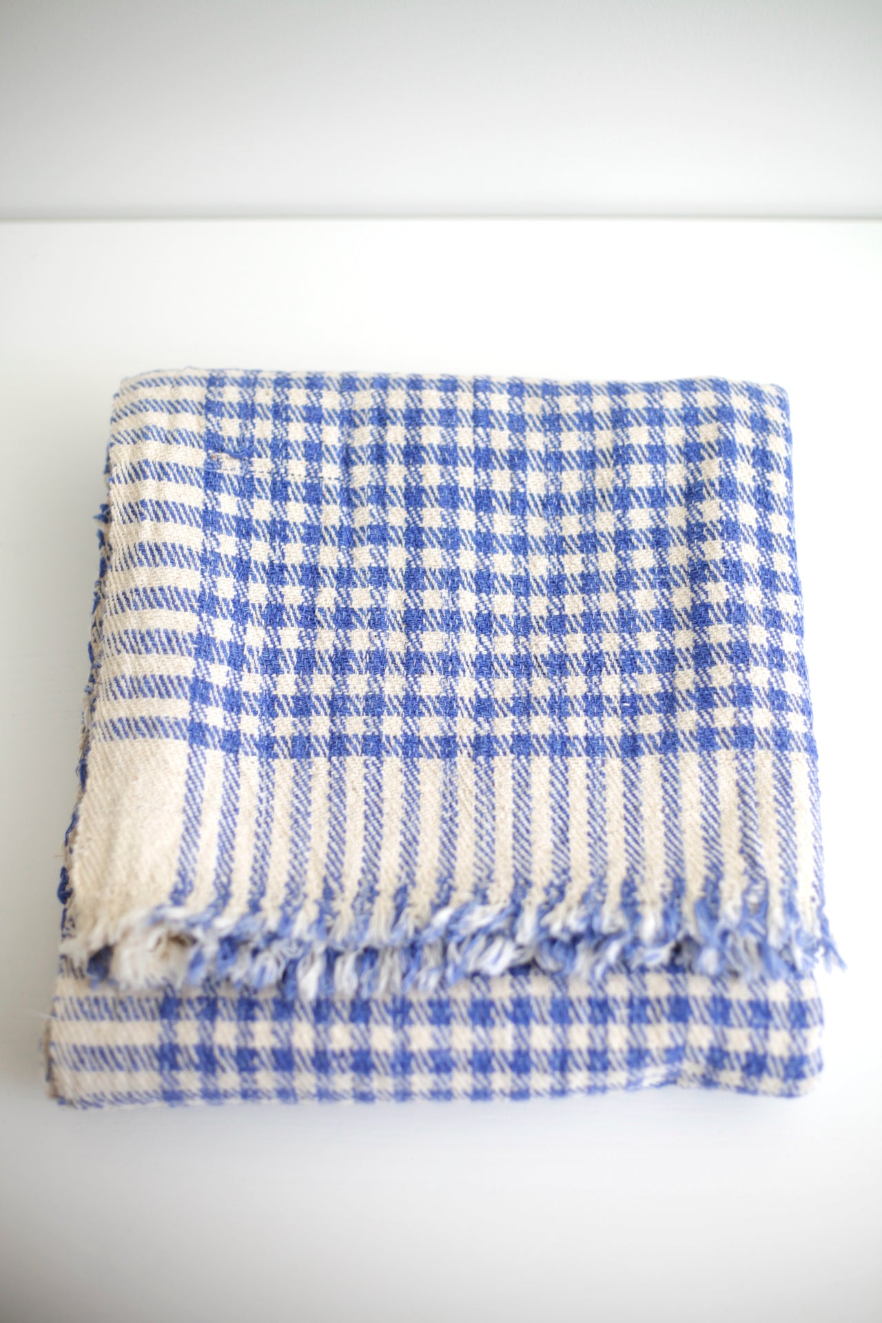 Chunky Cotton Houndstooth Blanket