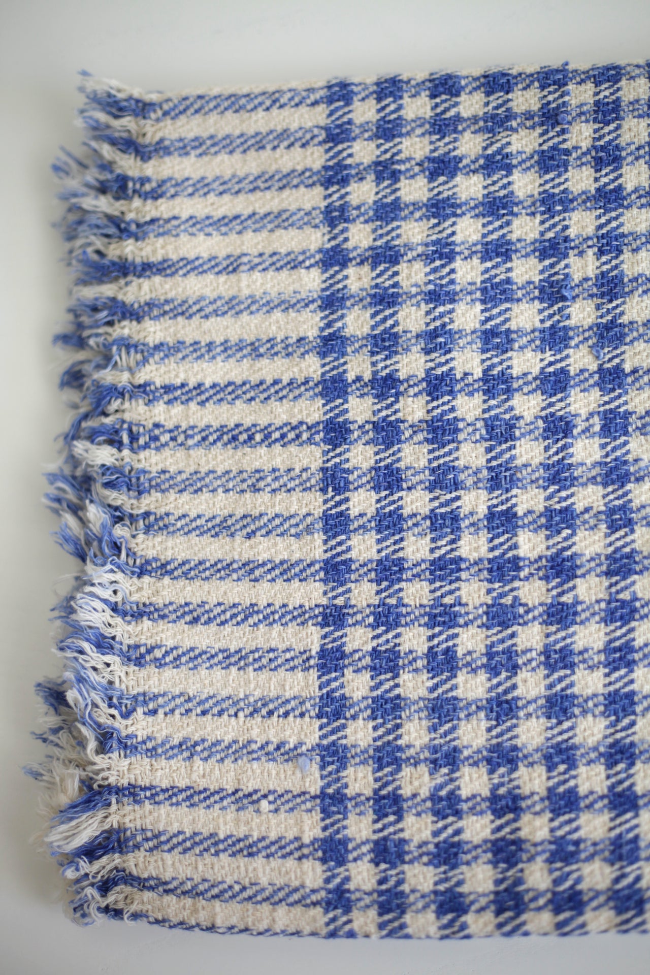 Chunky Cotton Houndstooth Blanket