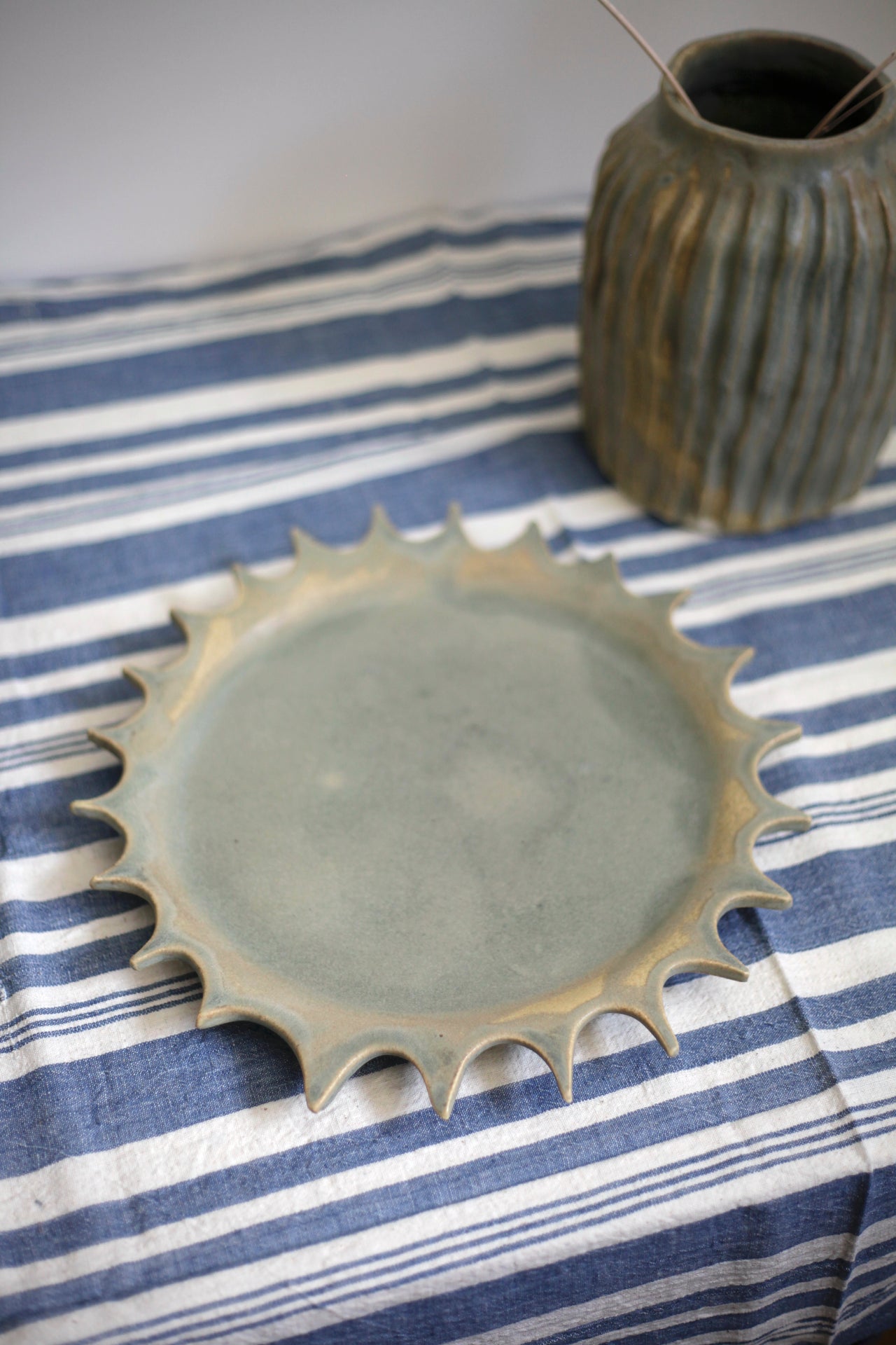 Anemone Ceramics Sun Platter Kelp