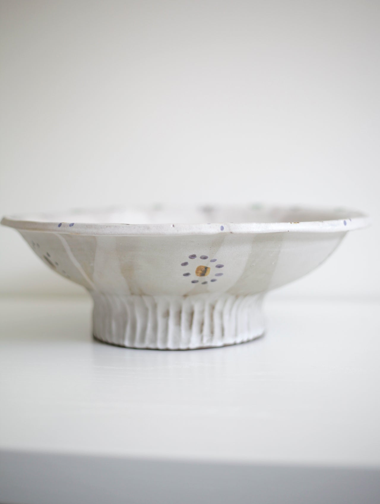 Anemone Ceramics Hand Painted Pedestal Bowl