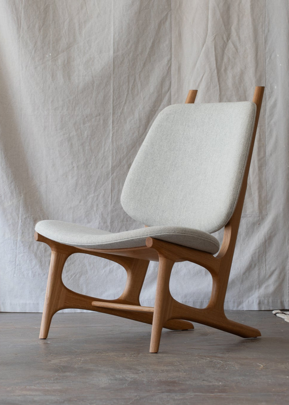 Francis Easy Chair White Oak + Wool