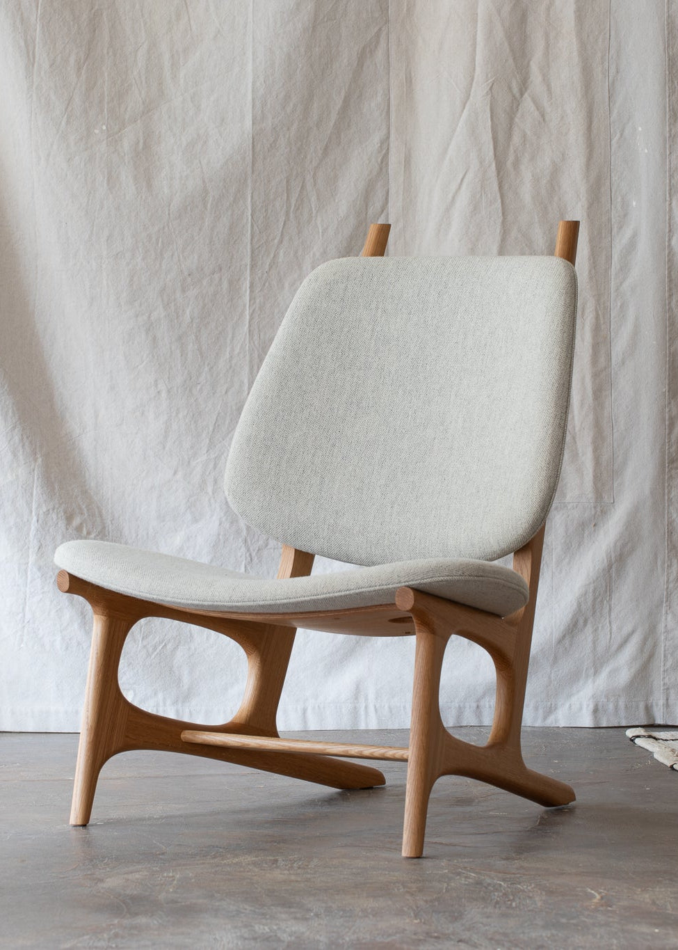 Francis Easy Chair White Oak + Wool