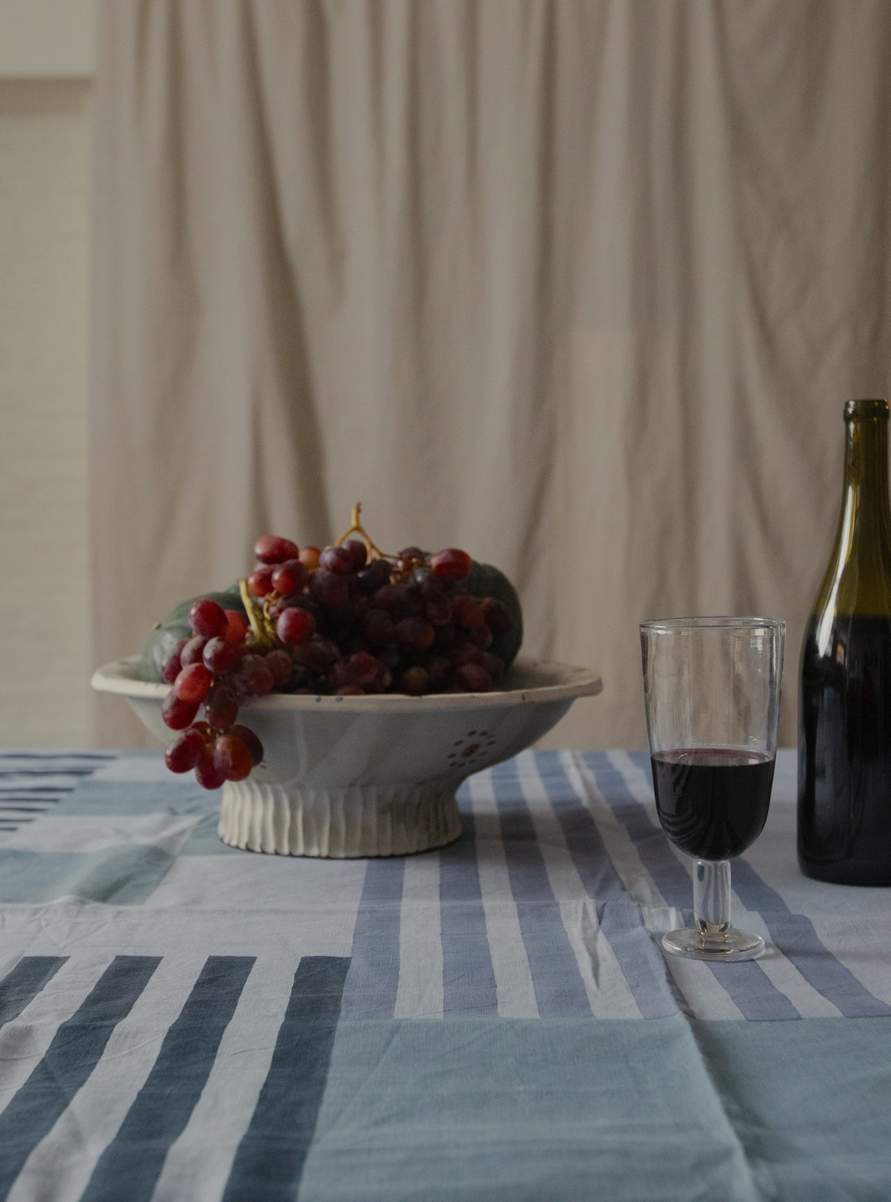 Anemone Ceramics Hand Painted Pedestal Bowl