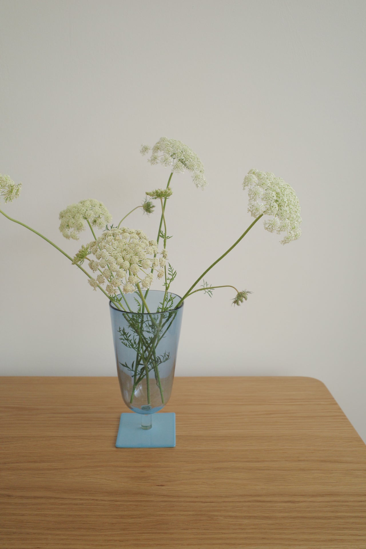 Handblown Glass Tulip Vase Sapphire