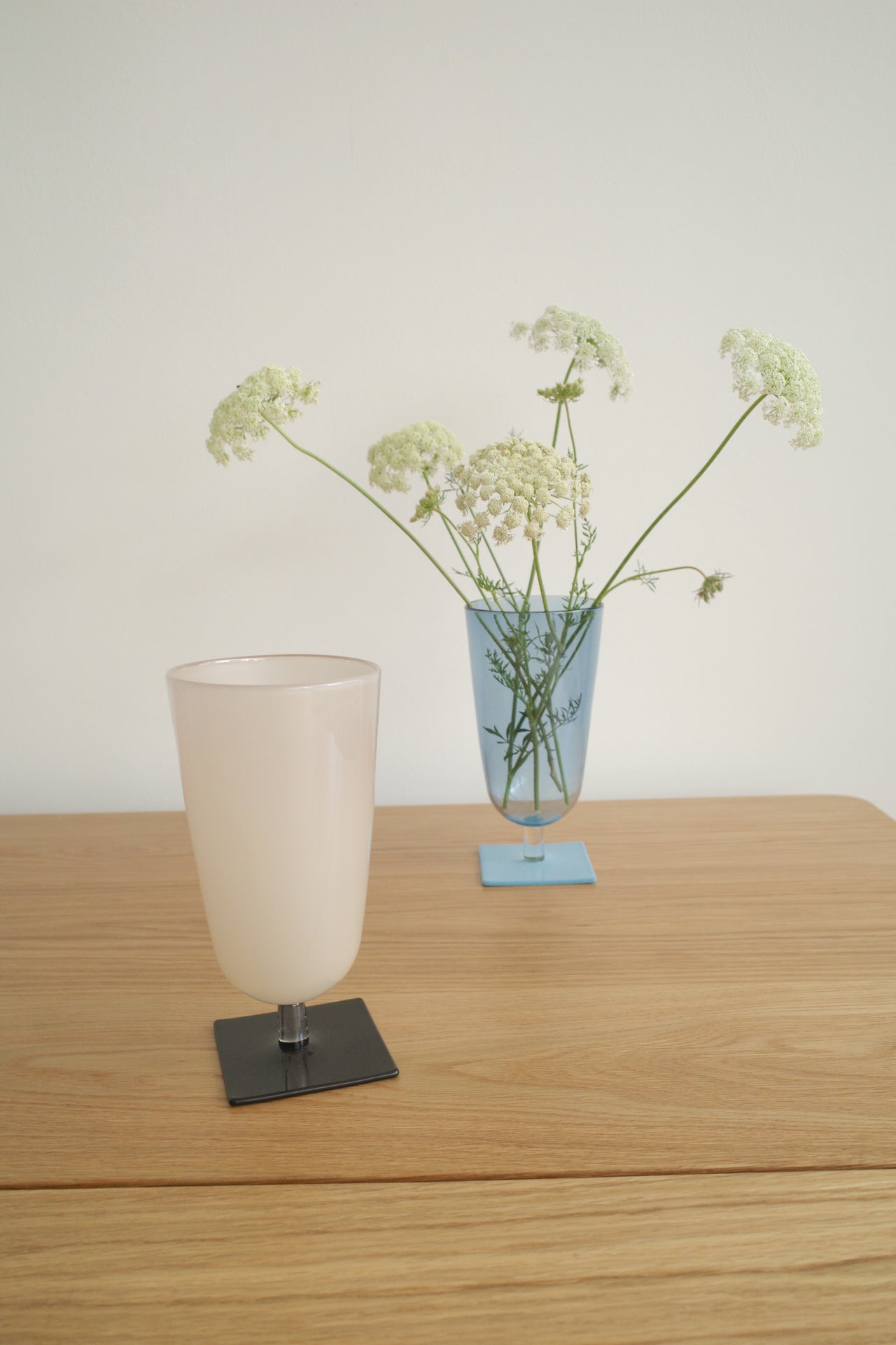 Handblown Glass Tulip Vase Opalescent