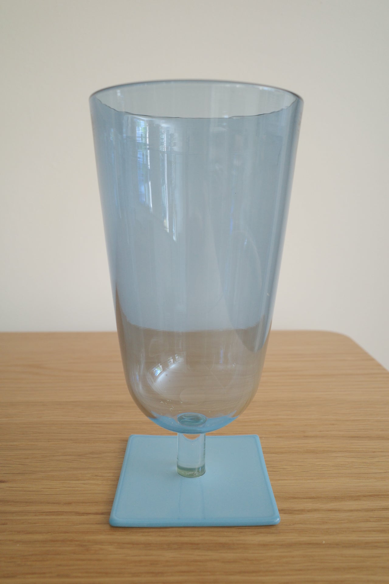 Handblown Glass Tulip Vase Sapphire