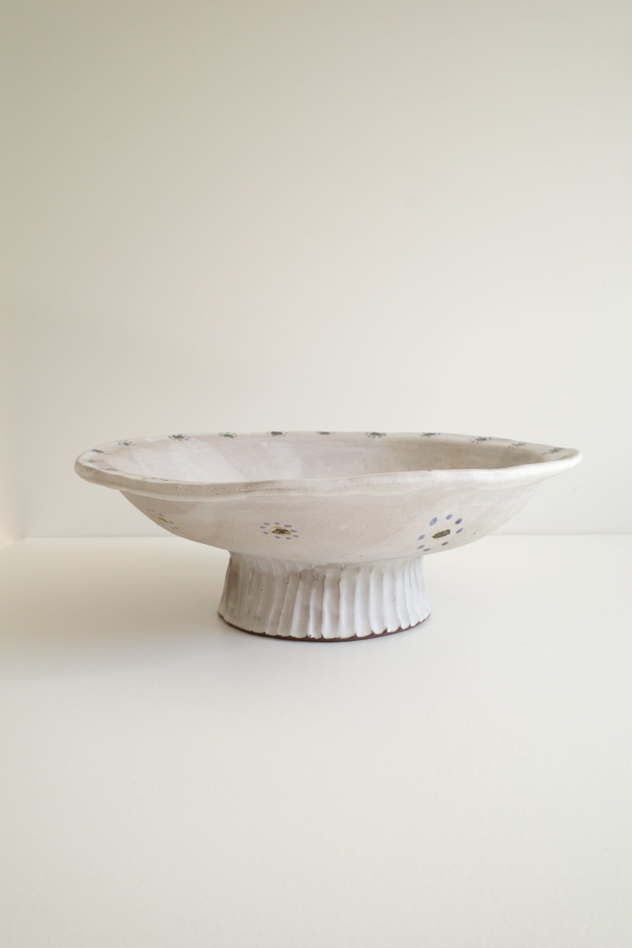 Anemone Ceramics Hand Painted Pedestal Bowl