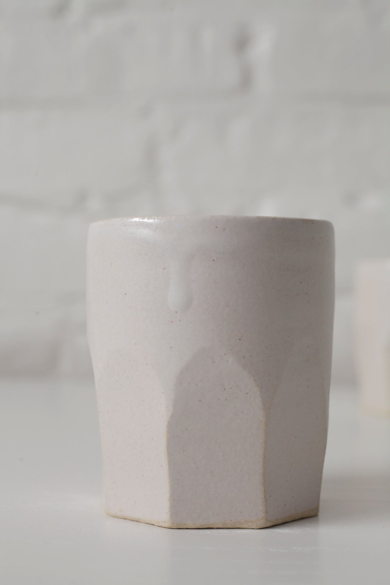 Sheldon Faceted Tumbler Eggshell