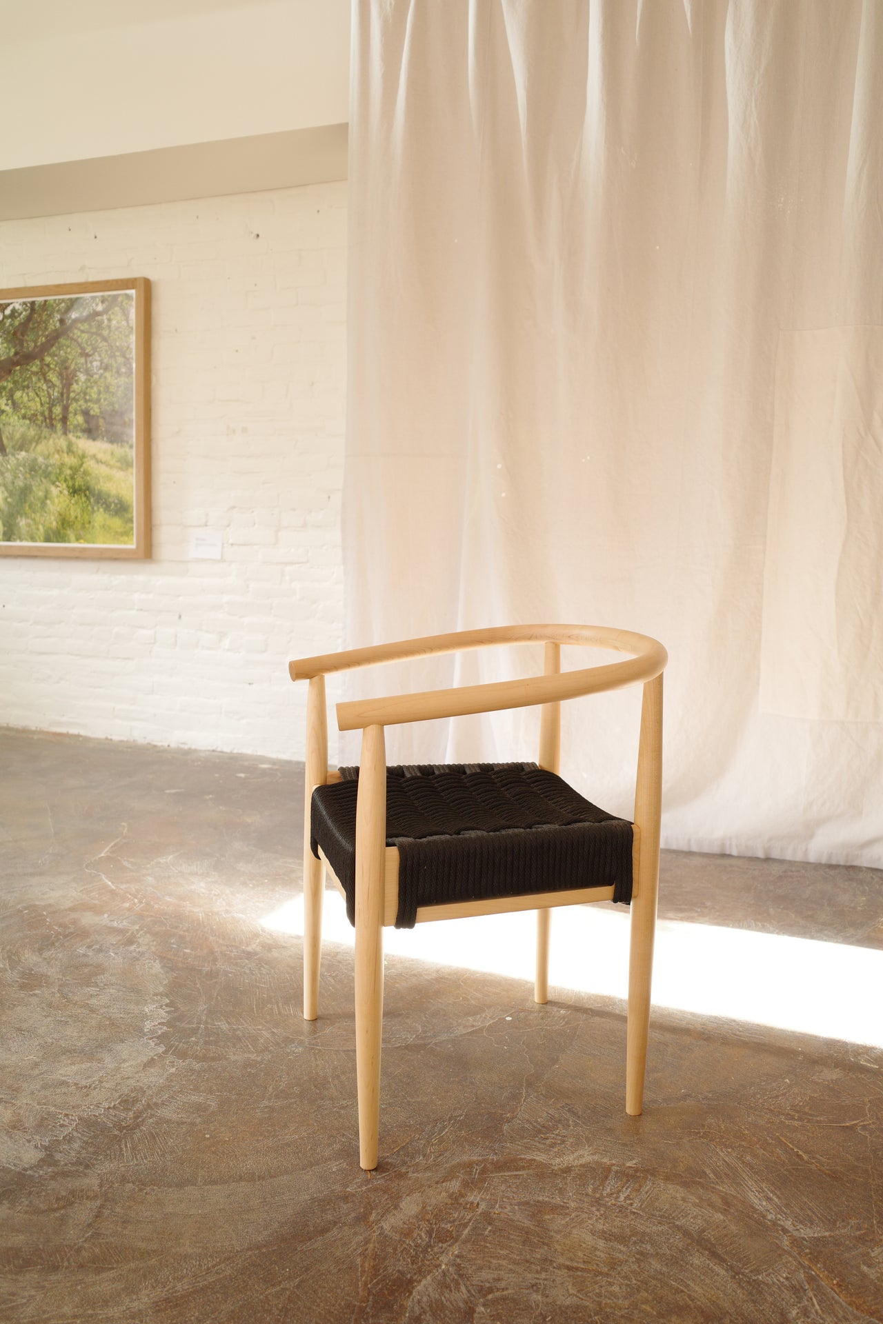 Captains Chair Maple + Black Rope