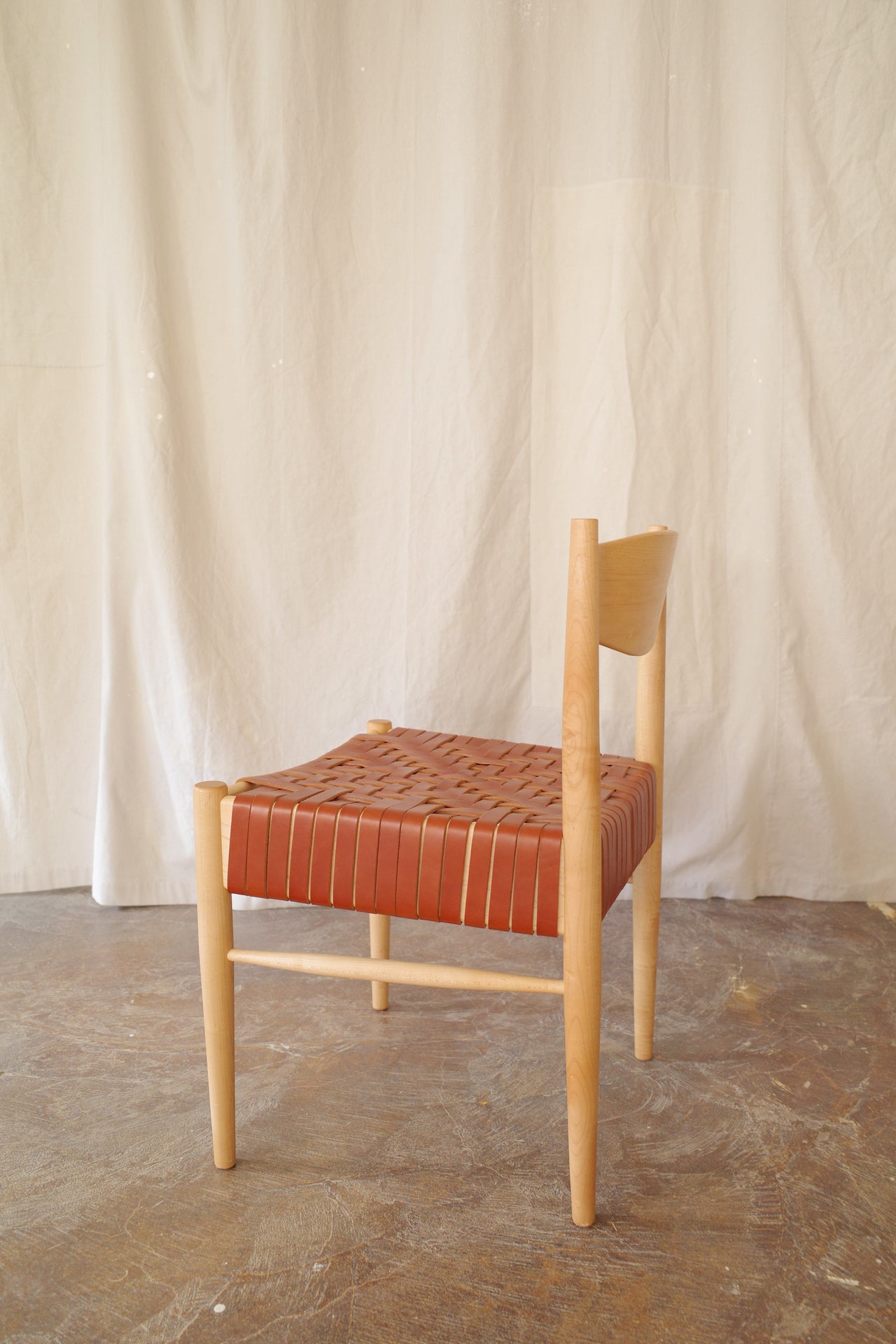 Valley Chair Maple + Chestnut Leather