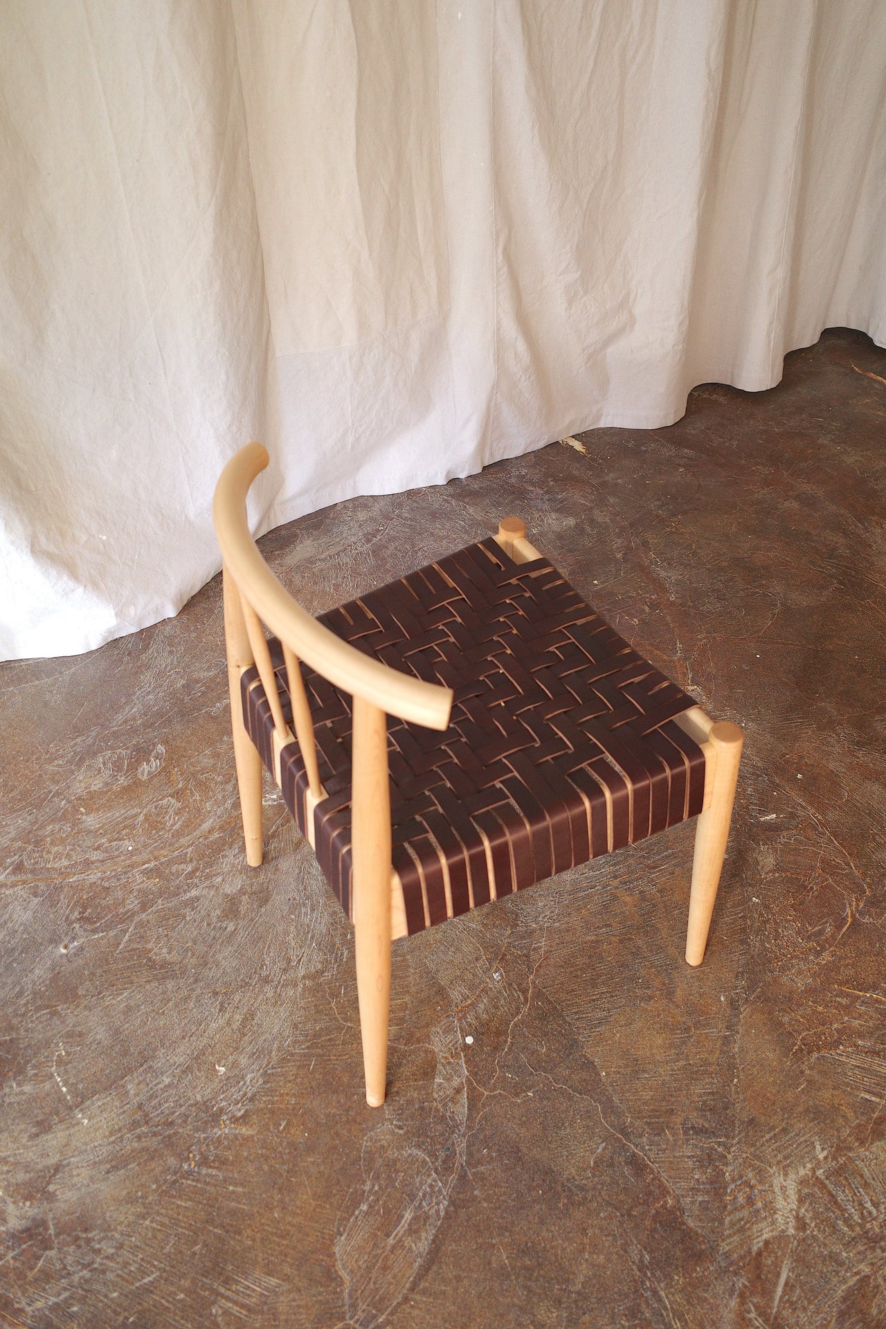 Neil Chair Maple + Chestnut Leather